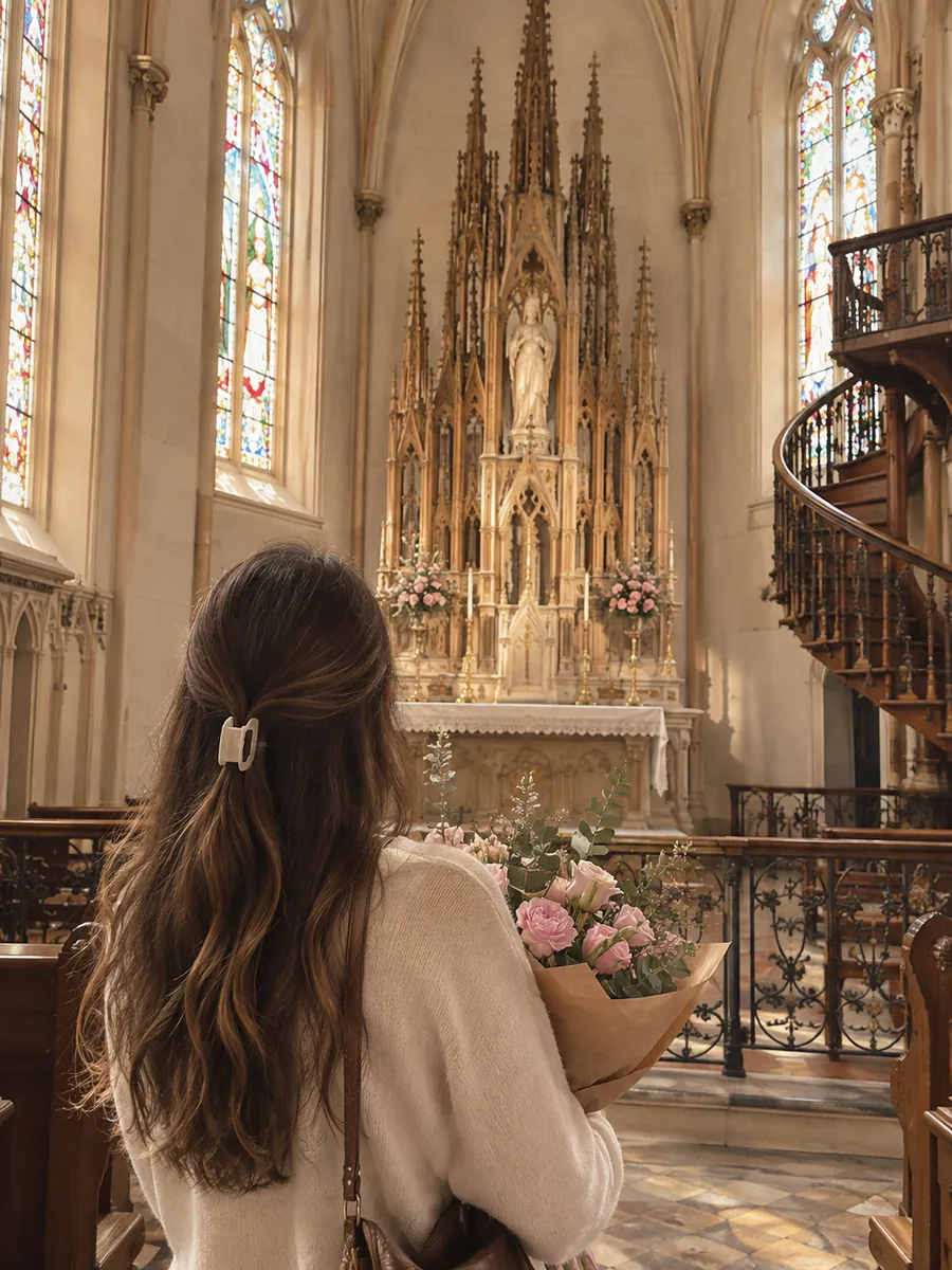 Vue sur la Loretto Chapel